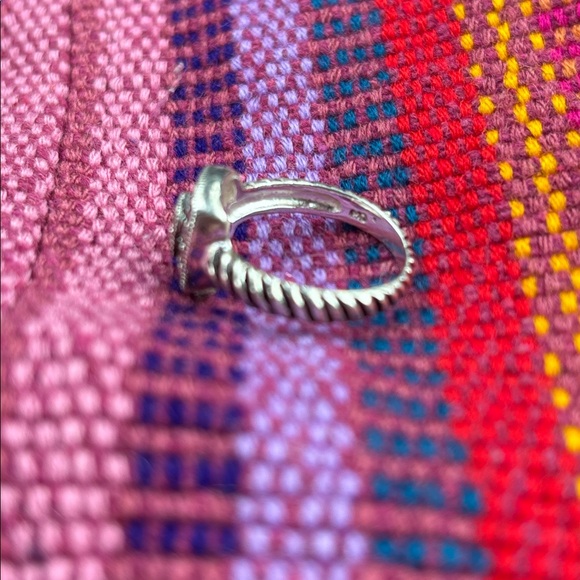 Vintage Sterling Silver and Marcasite Pave Ring Size 6 - Picture 4 of 7